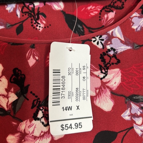 CJ Banks Floral Blouse - Picture 4 of 5